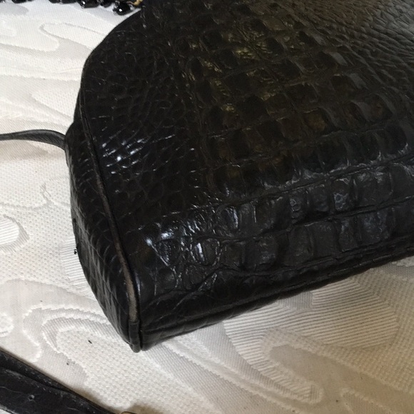 Vintage 80’s Black Croc Leather Handbag - Picture 6 of 6